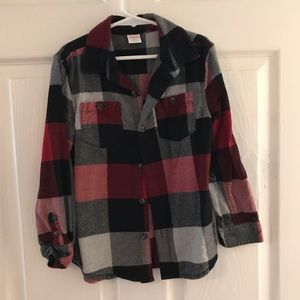 Boys Button down flannel shirt 5/6